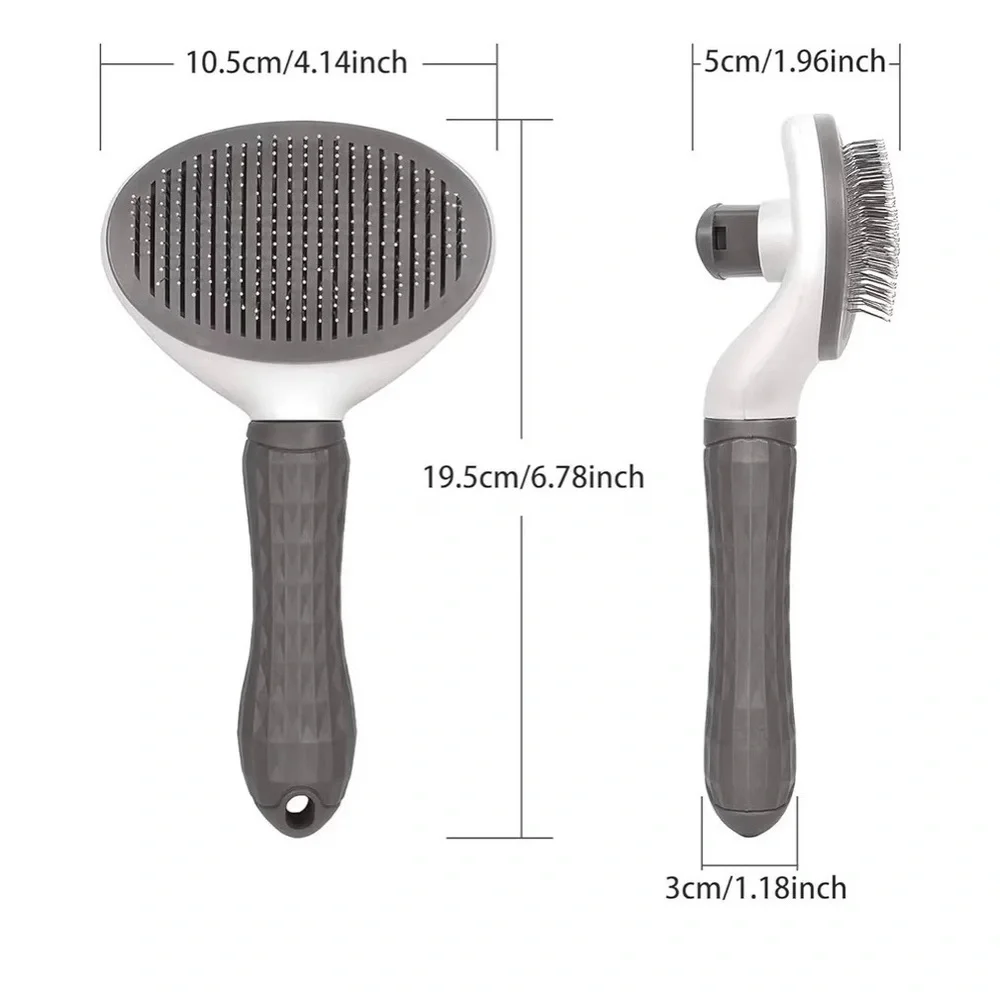 Gray Pet Grooming Brush